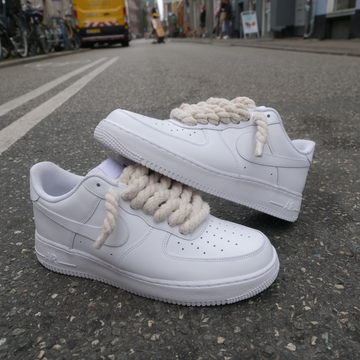 Chunky Rope Lace Customs White