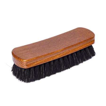 Large horsehair brush for shoe polishing