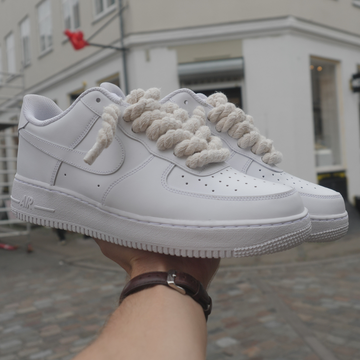 Chunky Rope Lace Customs White